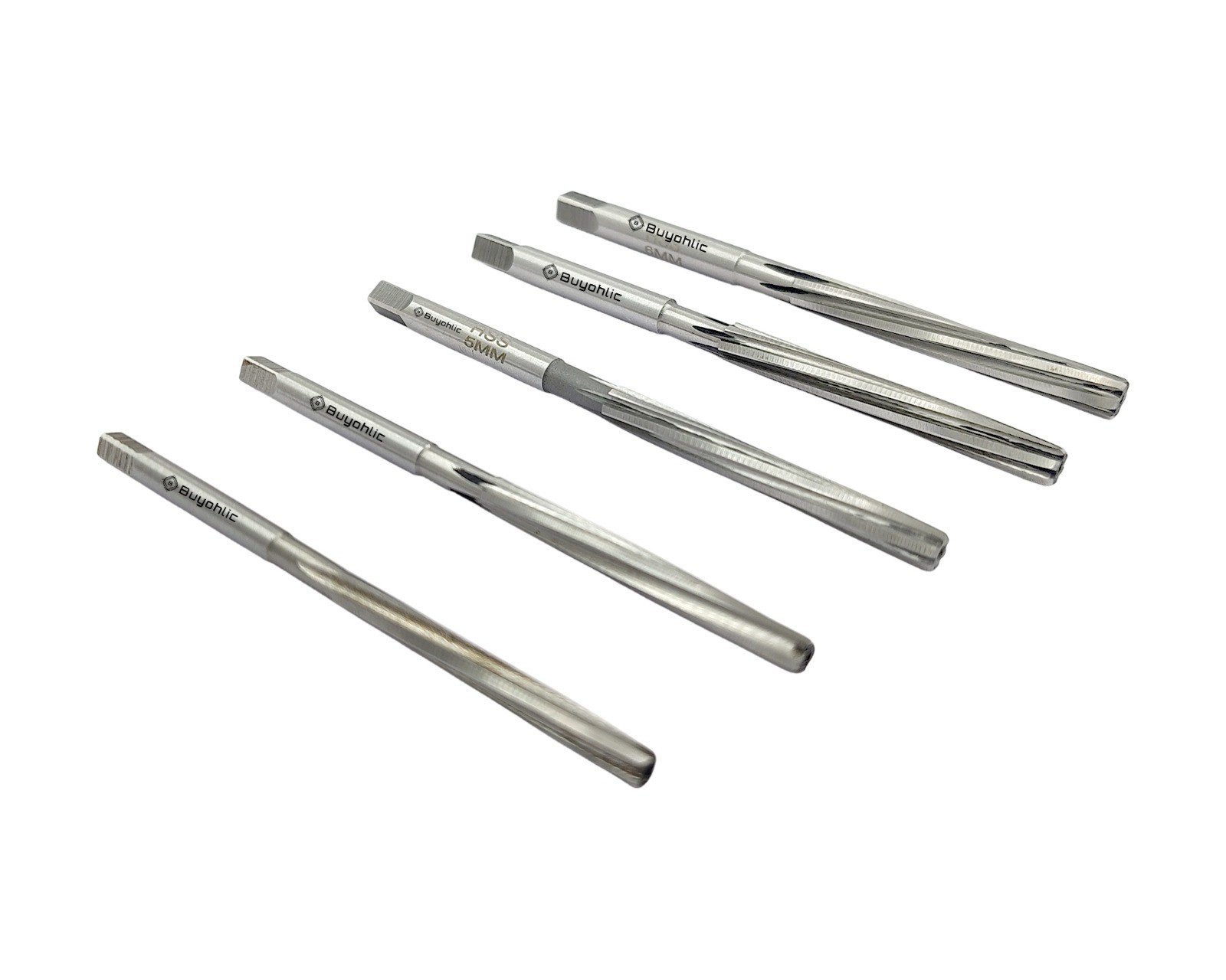 HSS Reamer Set, 5 Piece, 4.0, 4.5, 5.0, 5.5 and 6 mm Sizes, High Speed Steel