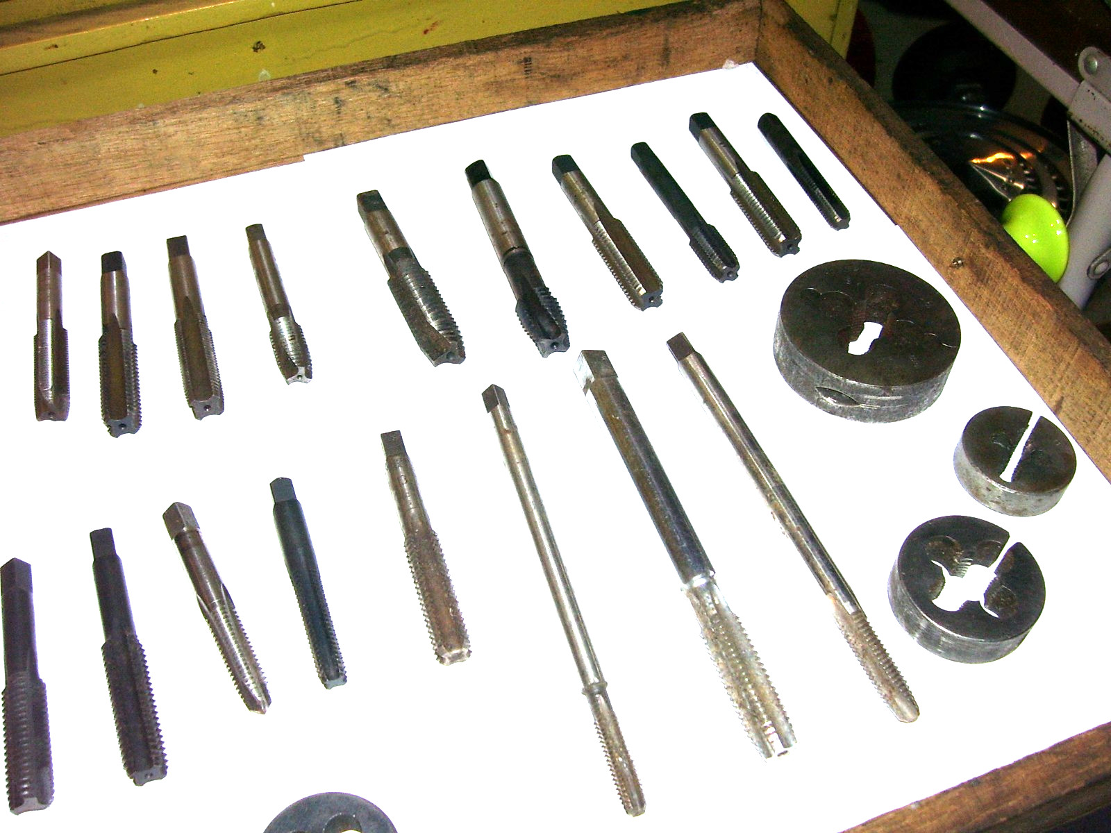 Lot of 42 Tap & Die Machinist Tools, mixed vintage