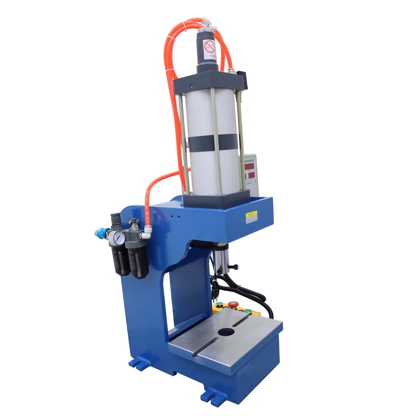 110V 3306lb 1.5T Pneumatic Punch Press Machine for Sheet Metal w/Digital Display