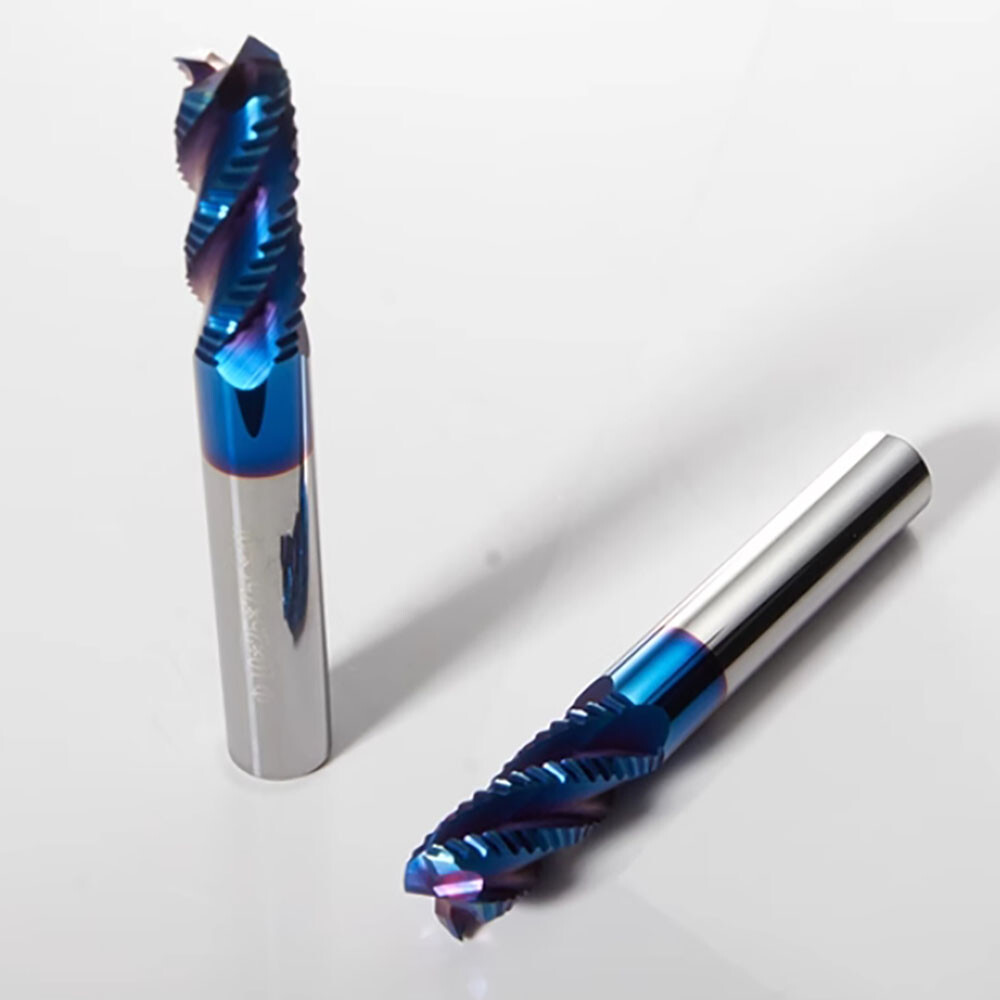 HRC65 4mm-12mm 4 Flute Tungsten steel Roughing End Mill 4/6/8/10/12mm Shank