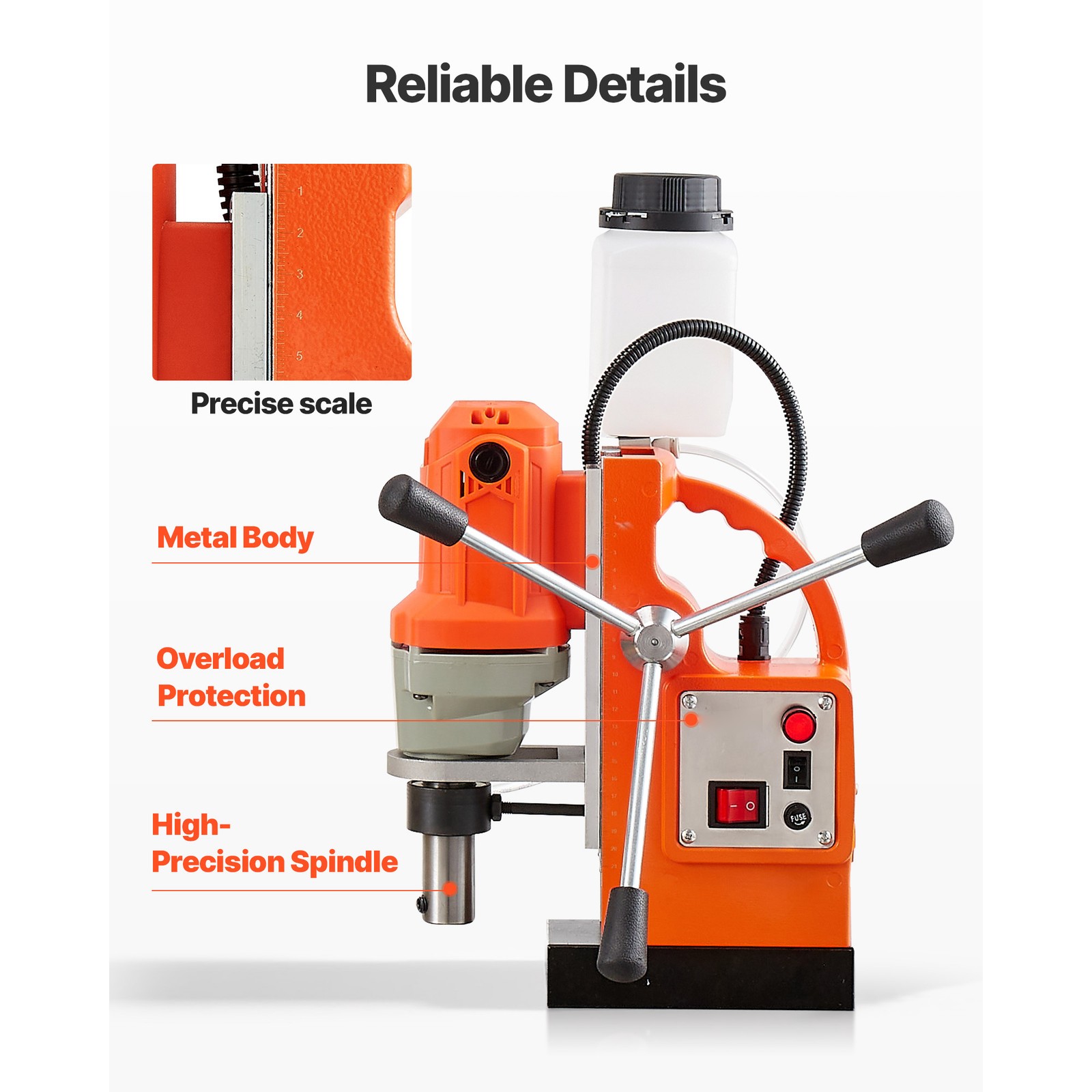 Uimoso Magnetic Drill Press, 1200W Power, 1.5-inch Boring Capacity, 900 RPM