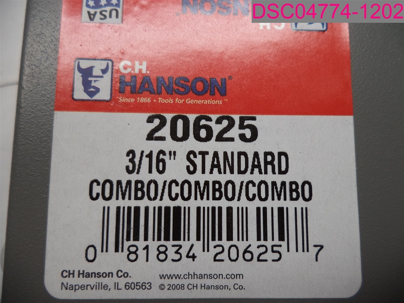 C.H. Hanson 20625 3/16″ Standard Letter and Number Combo Steel Stamp Set
