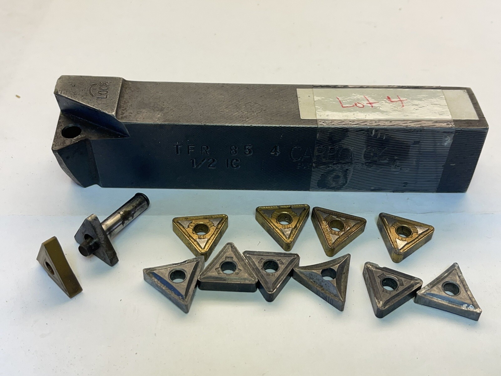CARBOLOY TFR-84-4 THREADING LATHE TOOL HOLDER 1-1/4” X 1” W/ Inserts (L4)