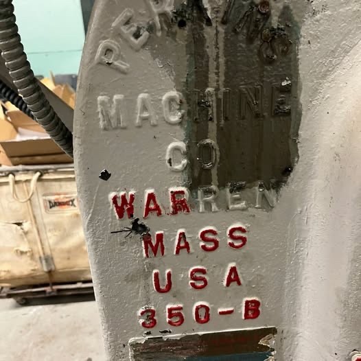 Perkins Mach Co. Power Press Open Back Inclinable (OBI) used for metal stamping