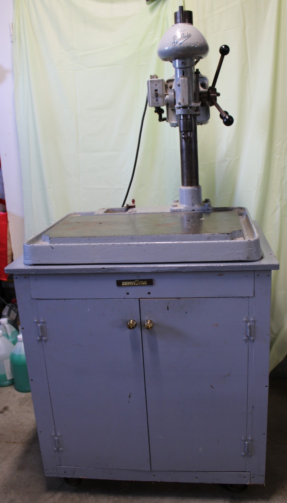 Pre-War INDUSTRIAL Grade BUFFALO FORGE Co. No. 15 Heavy Duty Drill Press w/ Cab