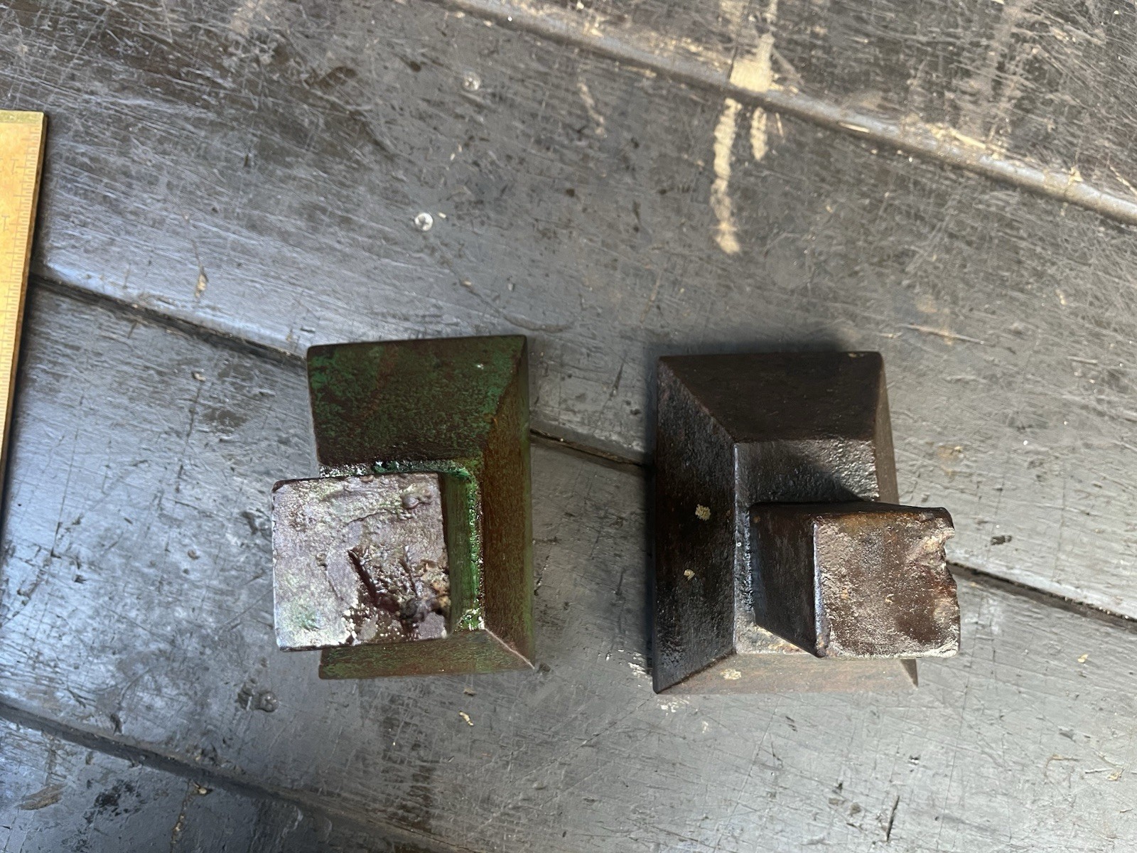 Pair Of Sheet Metal Stakes / Platent Table Stakes