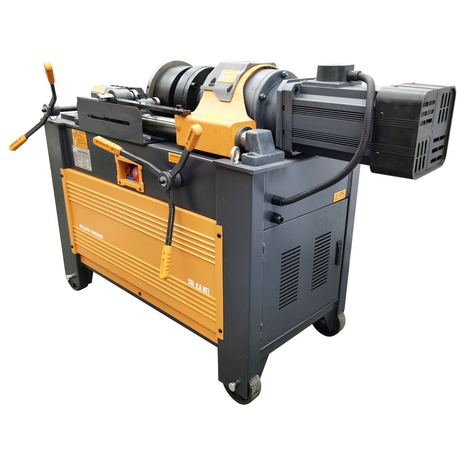 220V 0.6-1.6″ Electric Rolling Steel Bar Straight Thread Round Rolling Machine