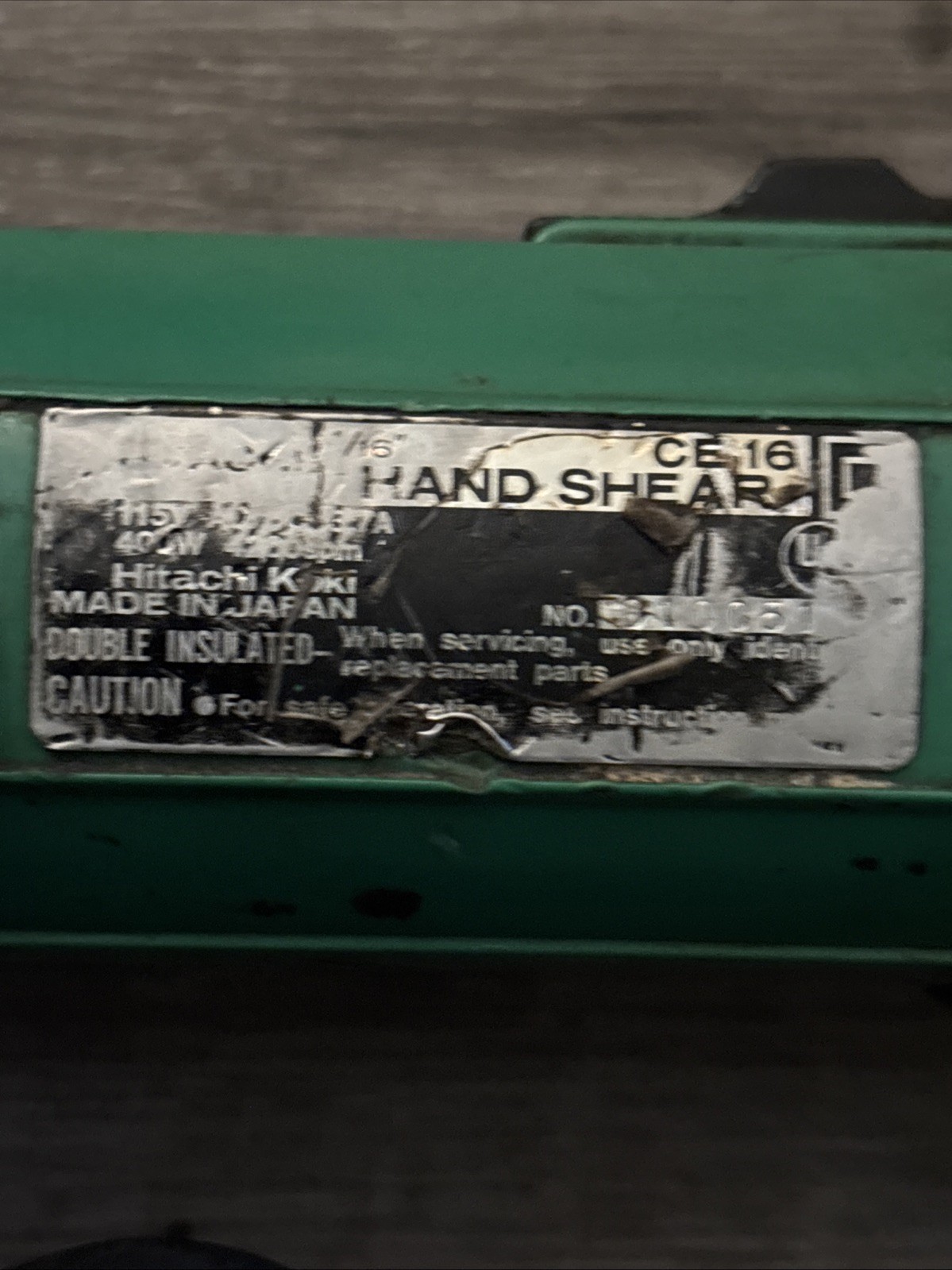 Hitachi CE16 16 Gauge Corded Metal Shear Japan