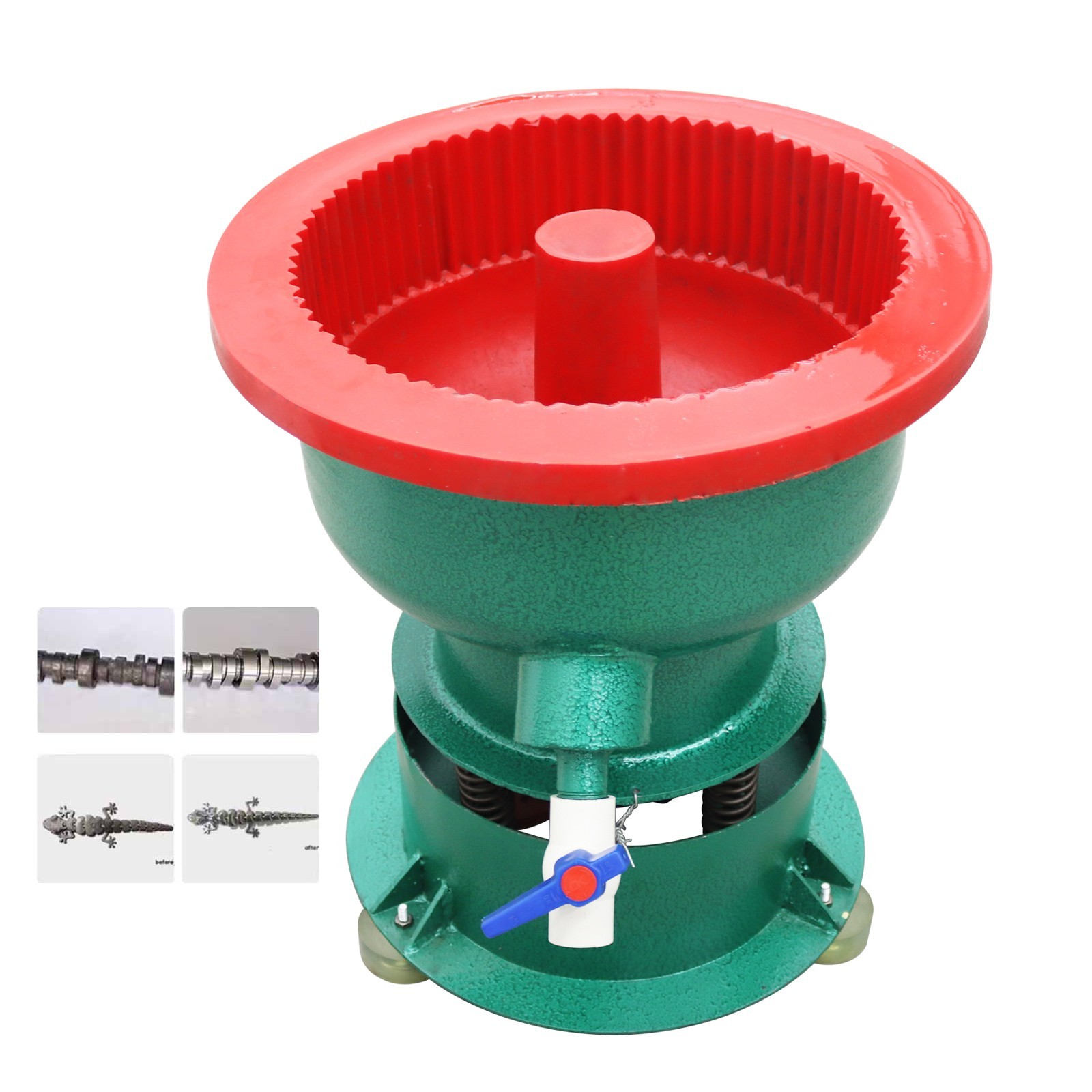 220V 40L Vibration Grinding Deburring Polishing Machine Rust Removal Tool 550W
