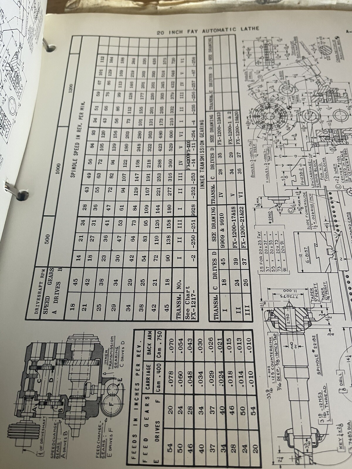 Jones & Lamson FAY Automatic Lathes Operating Instructions Manual