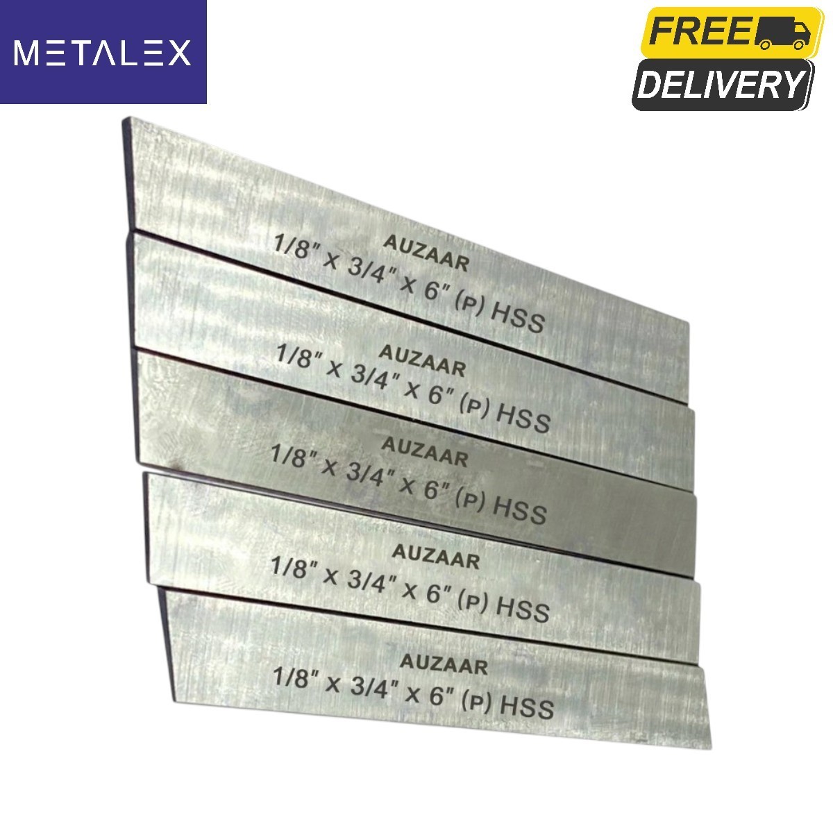 5x HSS Blade 1/8″ x 3/4″ x 6″Inch Lathe Cut Off Parting Tool Holder Set M2 Grade