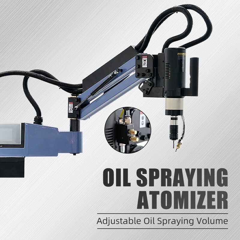 US Stock SFX M4-M24R 110V Electric Tapping Arm Oil Spraying With ANSI Tap Collet