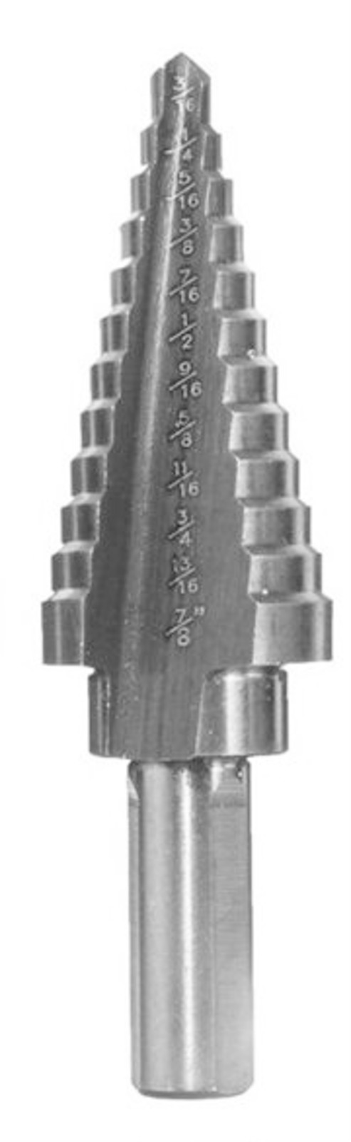 3/16-7/8″ HIGH SPEED STEEL STEP DRILL WITH 12 STEPS (5000-0016)