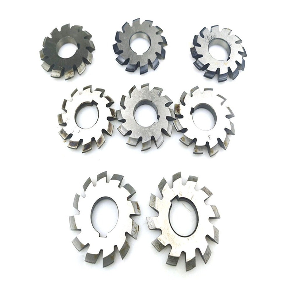 8 Pcs/Set 14.5° Involute Gear Cutter DP8 DP10 DP16 DP20 DP22 PA14-1/2 HSS 8H