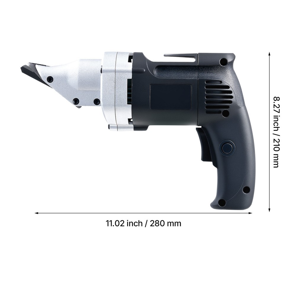 Electric Metal Shear 4.0-Amp Corded Sheet Metal Cutter 360-Degree Swivel Head