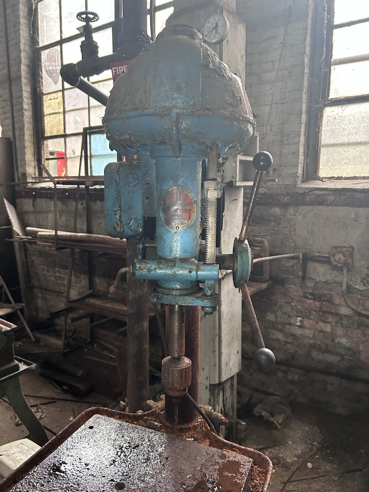 Oster Industrial Floor Standing Drill Press Belt Drive Manual Electric