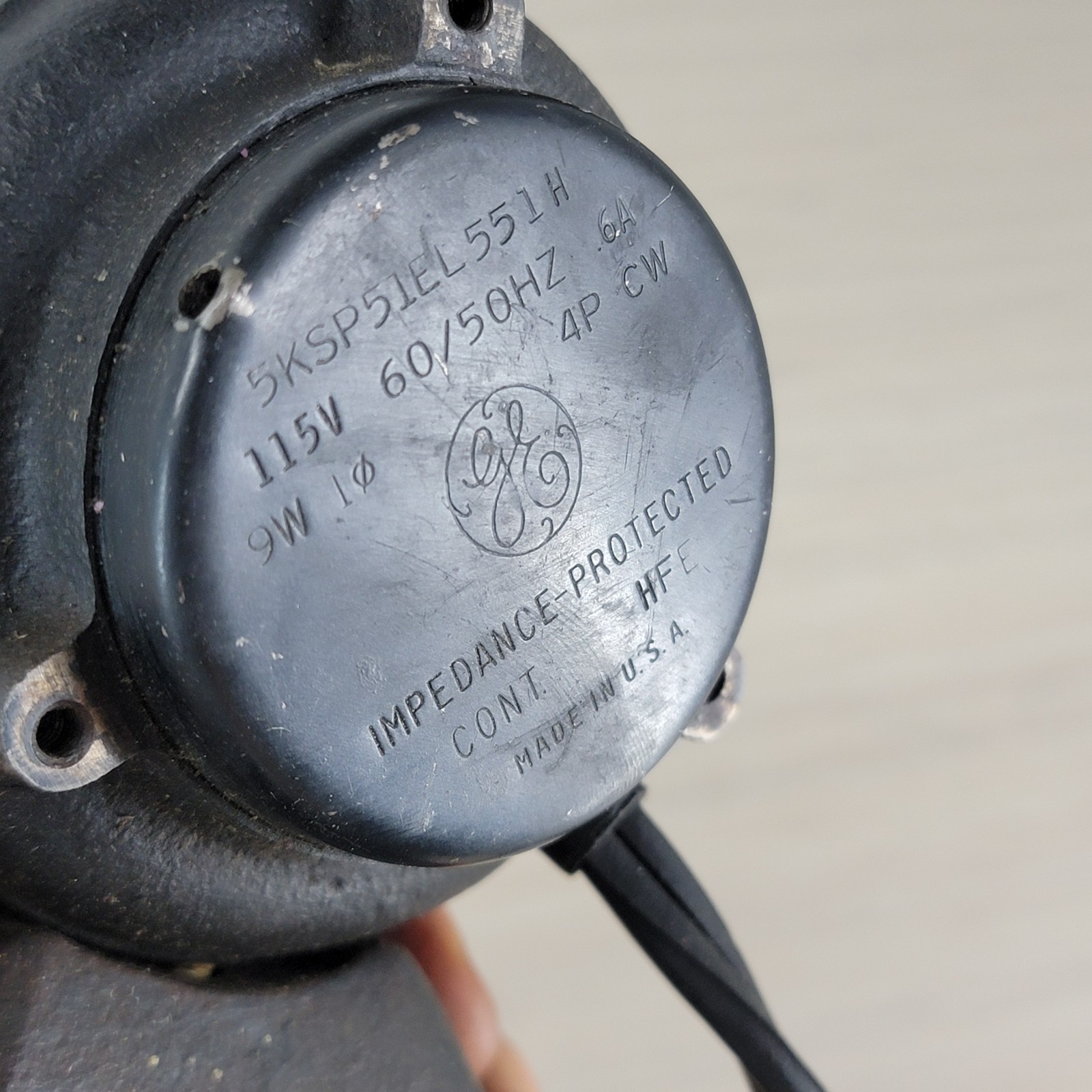 Vintage GE Bench Grinder Tool Sharpener 5KSP51EL551H Motor Works 115V USA