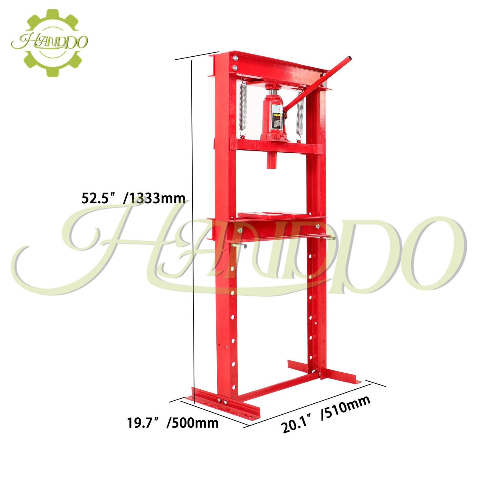 Hydraulic Shop Press Floor Shop Equipment 12 Ton (24,000 lb) Jack Stand H Frame