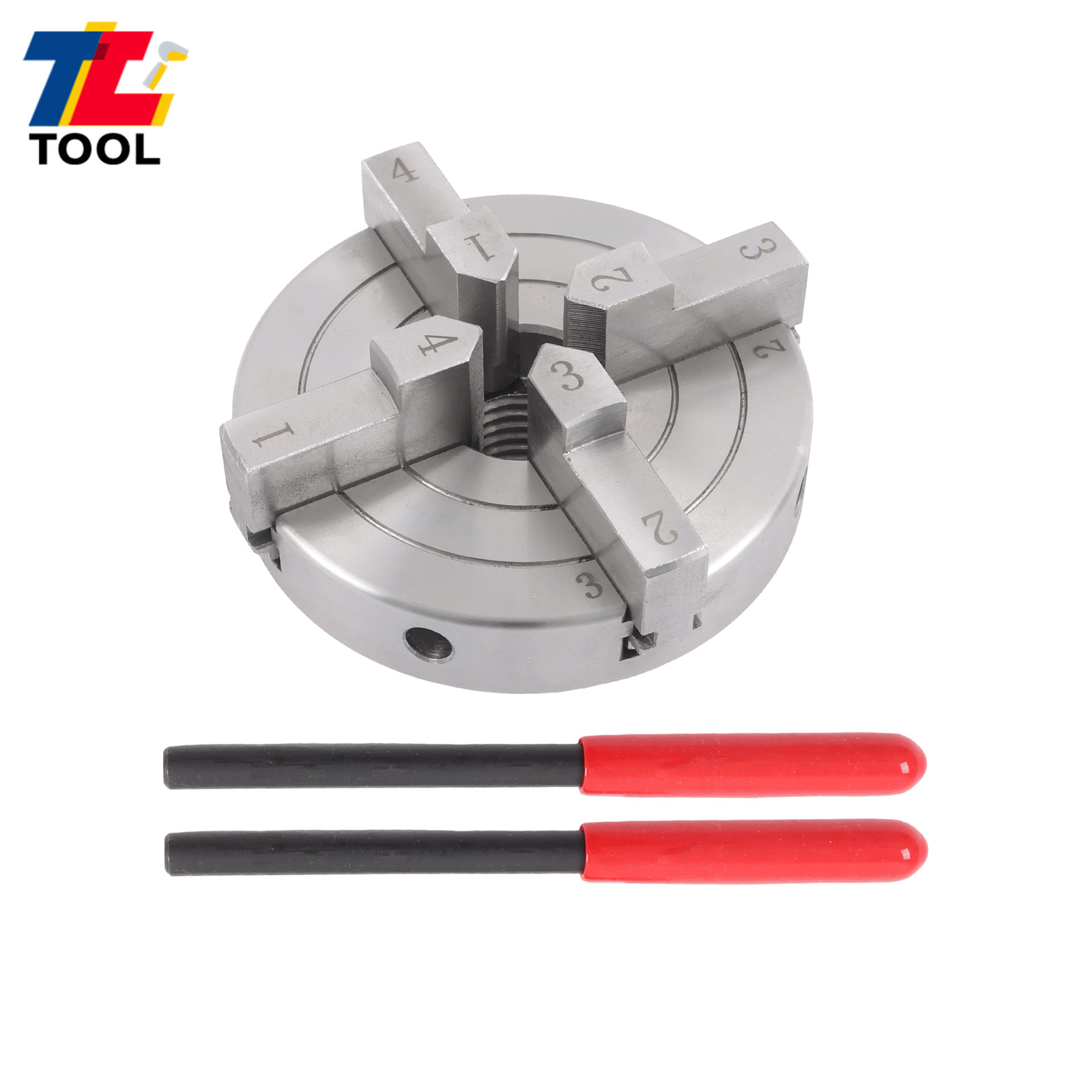 4″ High Concentricity 4 Jaw Lathe Chuck Set 1×8 TPI Self Centering