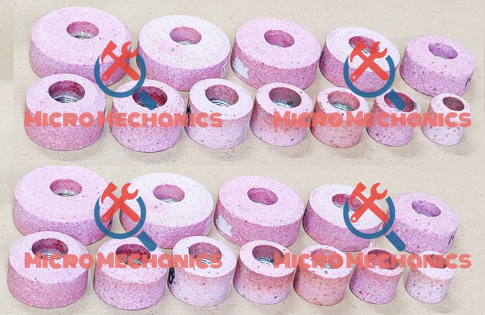 Sioux Valve Seat Pink Grinding Wheels Set 24 Pcs Stone Holder Star Drive 11/16″
