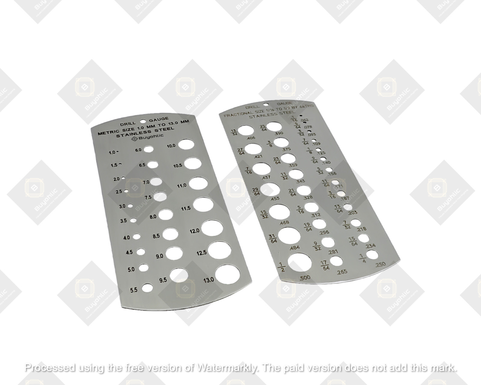 Stainless Steel Drill Gauge Metric and Imperial Standard Hand Tool USA FULFILLED