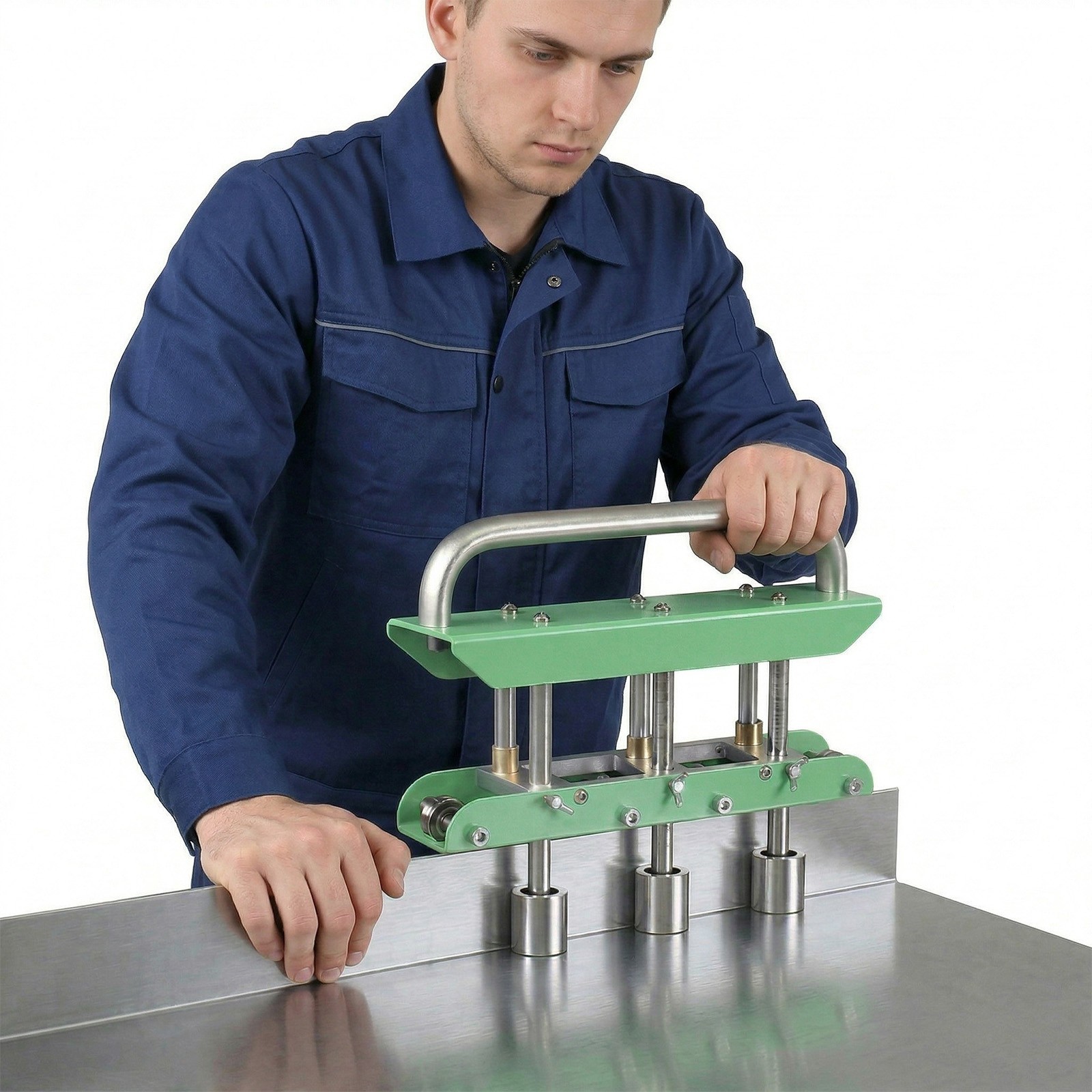 Sheet Metal Roller 3 Station Metal Bender, 0-90 Adjustable Bending, Portable