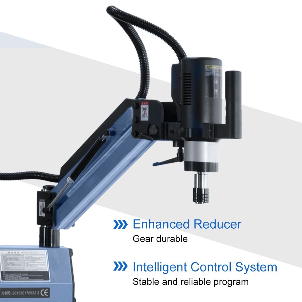 US Stock M3-M16 Chuck 360° Electric Tapping Machine Flexible Arm Touch Screen