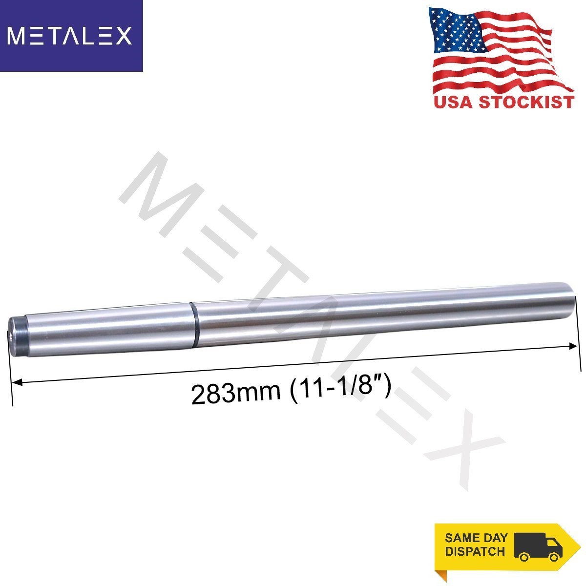 MT2 Lathe Alignment Precision Test Bar Mandrel 283mm Over All Length 11-1/8″ USA