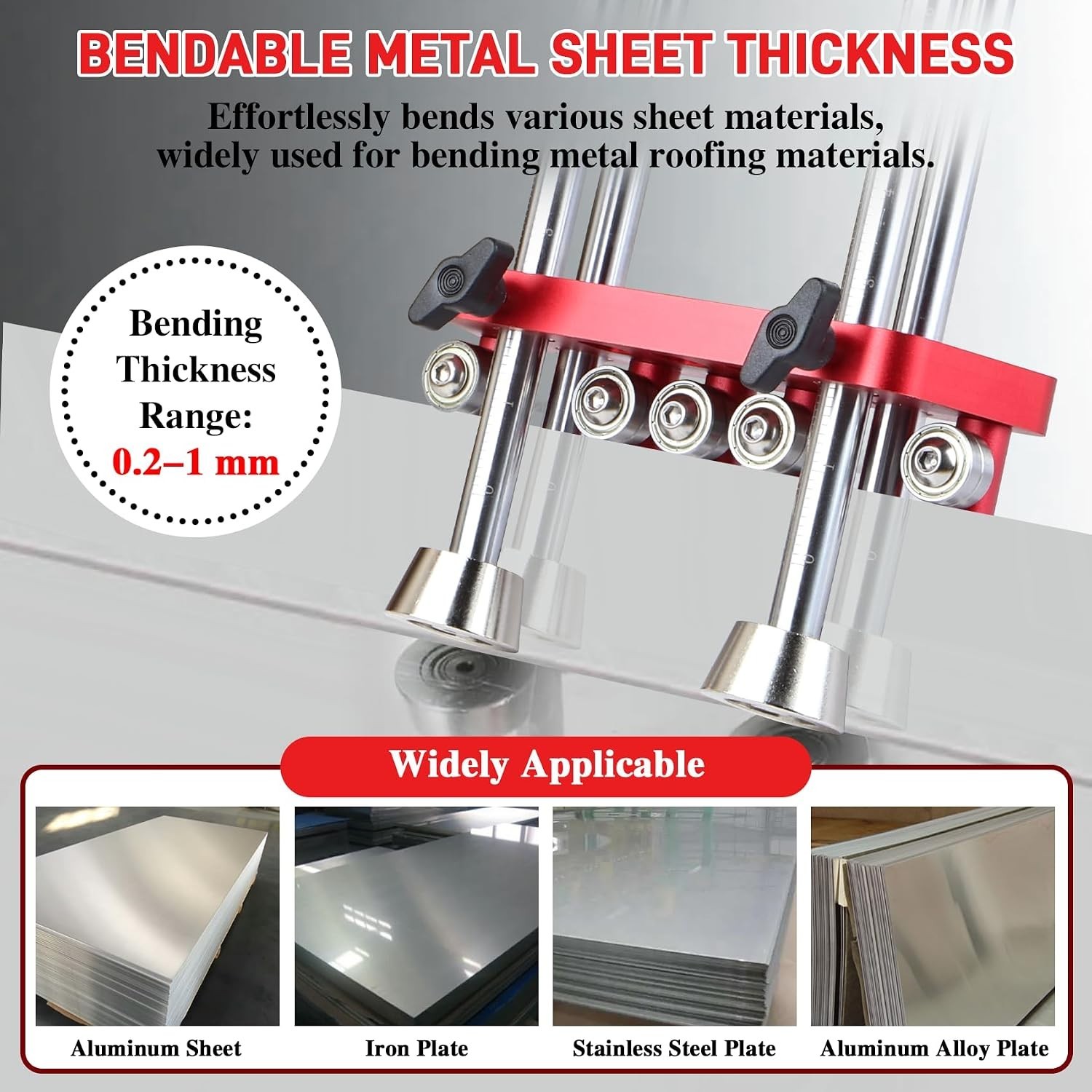 Lightweight 2-Station Metal Bender with 0.27–7 Inches Bending Height & Gauge