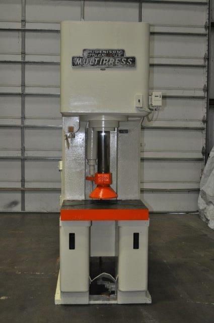 50 TON DENISON C-FRAME HYDRAULIC PRESS 15″ STROKE 24-1/4″ DAYLIGHT 12″ THROAT 6″