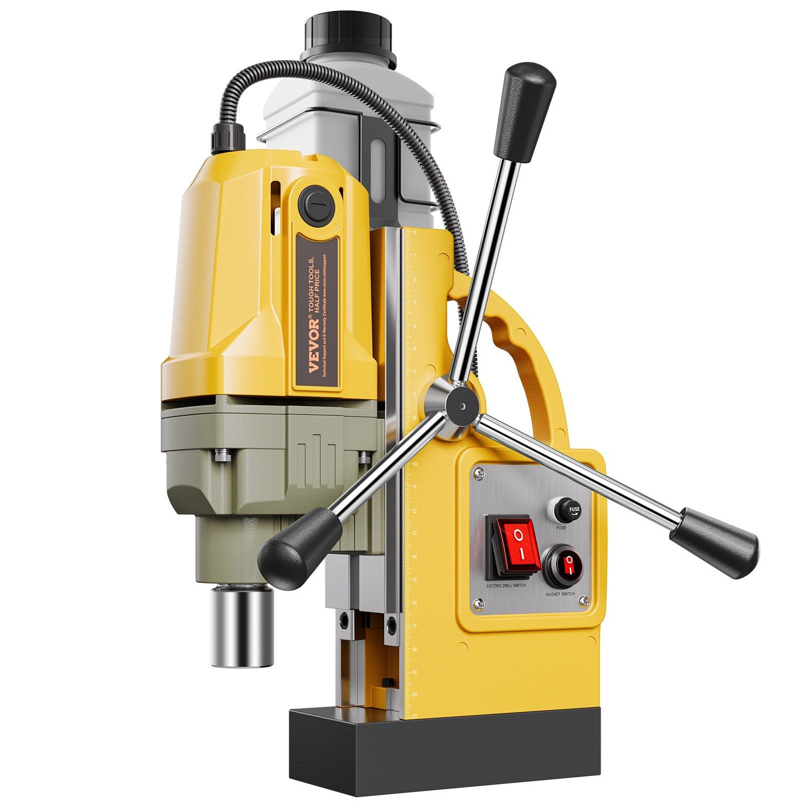 1400W Magnetic Drill Press 2810 lbf Mag Drill 1.6″ Boring Diameter w/ 11 Bits