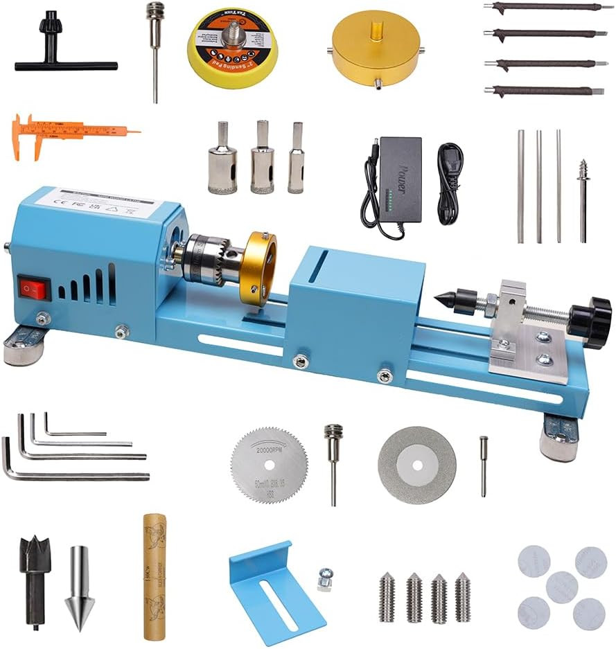 Mini Lathe Wood Lathe Machine Multi-Purpose Type Lathe with Wood Lathe Milling A