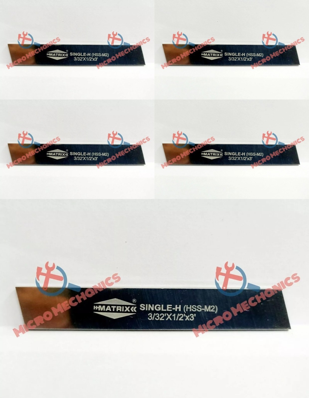 5x Cut Off Parting Blade High Speed Steel 3/32″ Inch x 1/2″ Inch x 3-1/2″ Inch