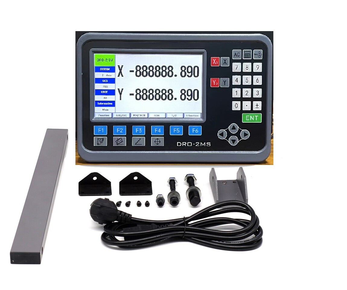 DRO 1um Linear Scale Digital Readout 2/3 Axis for Bridgeport Mill Lathe,US STOCK