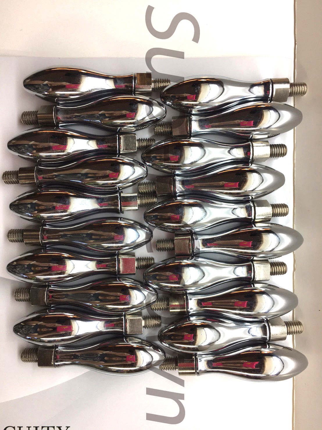 Set of 20pcs Chrome Plated Revolving Grip, 3/8 In Thread for Import Mill Machine