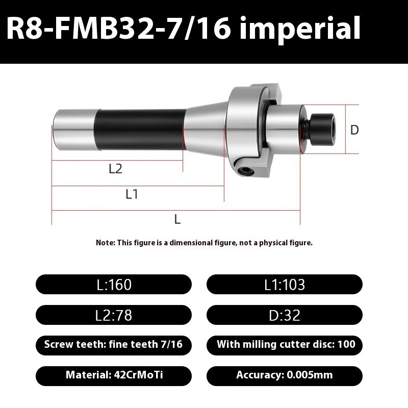 R8 FMB22 FMB27 FMB32 FMB40 Toolholder M12 Thread 7/16 Milling Machine Boom
