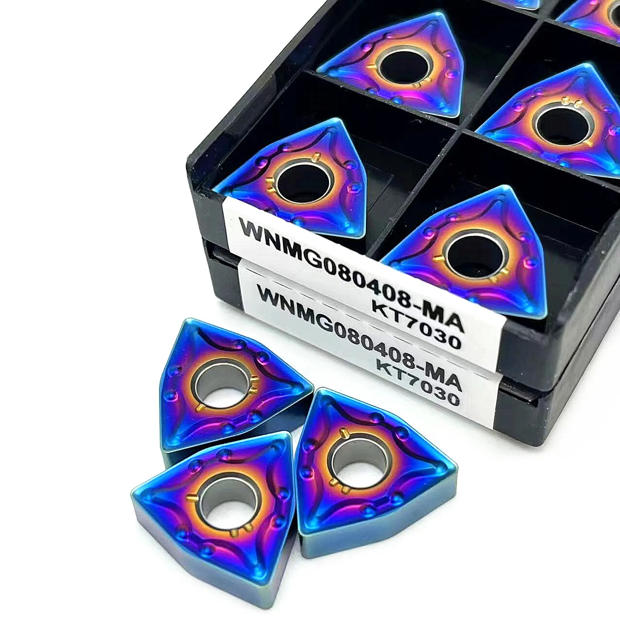 10Pcs Nano blue WNMG080404 WNMG080408 MA ZM1135N Carbide Inserts WNMG 431 432