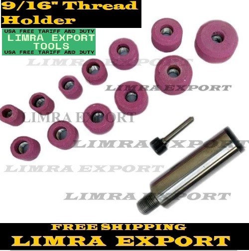 14 pieces Valve Seat Grinding Stones + B&D 9/16″ Thread Holder 12x Stones pink