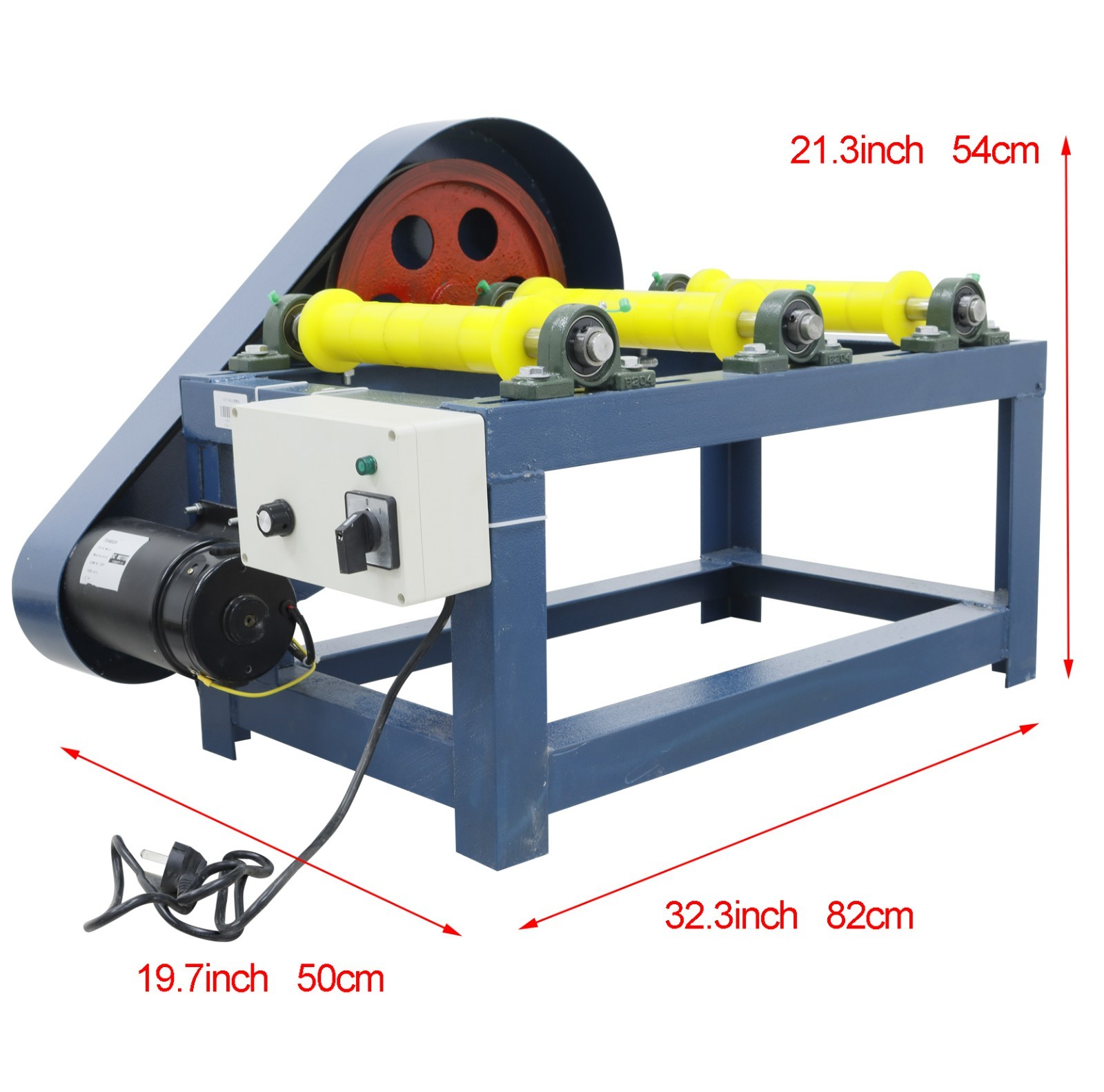 220V 550W Horizontal Drum Small Lab Ball Mill Enamel Grinding Glaze Quartz Sand