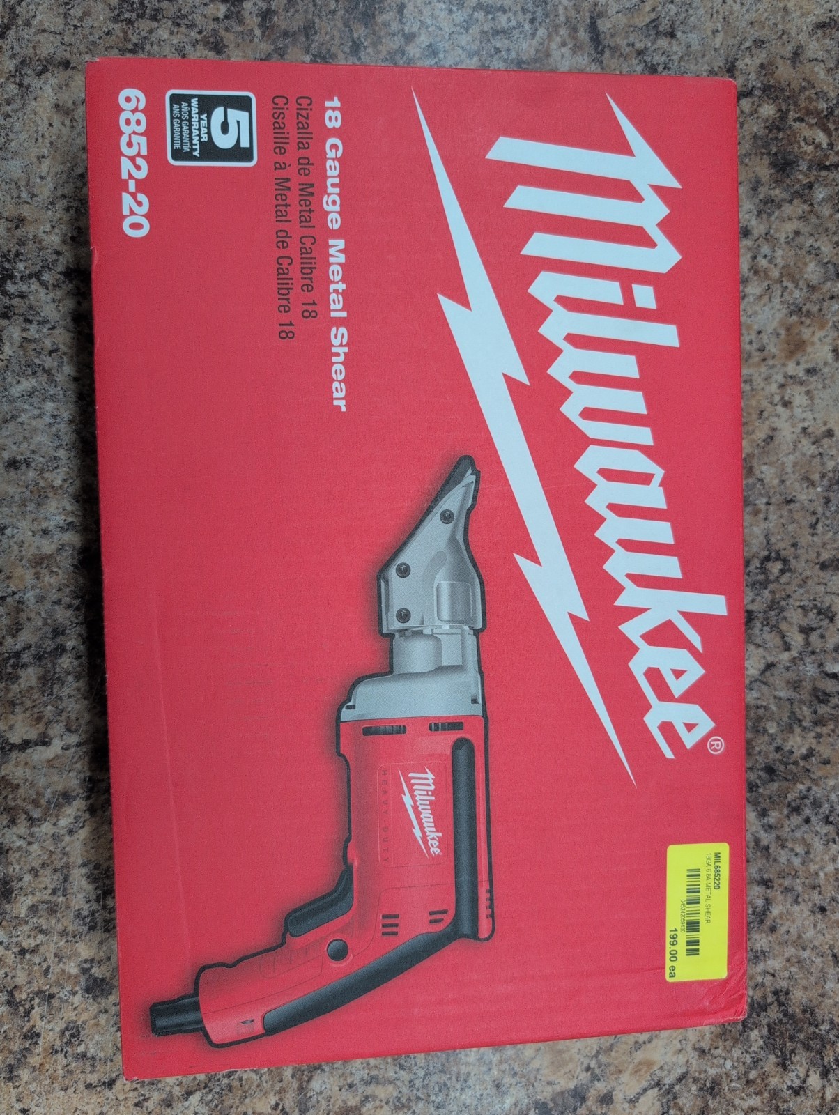 Milwaukee 6852-20 18-Gauge Shear – Red