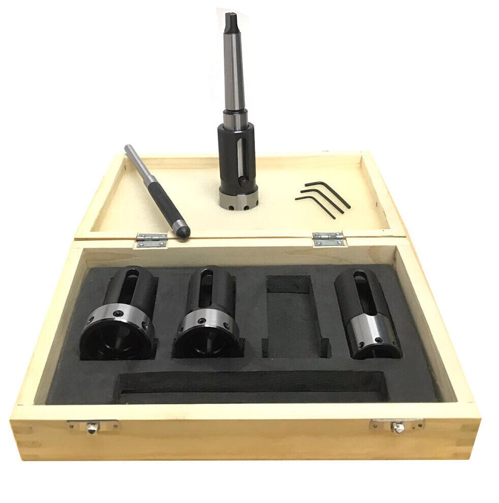 Lathe Tailstock Floating Die Holder Set MT3 Shank 3MT Imperial Die Threading Kit