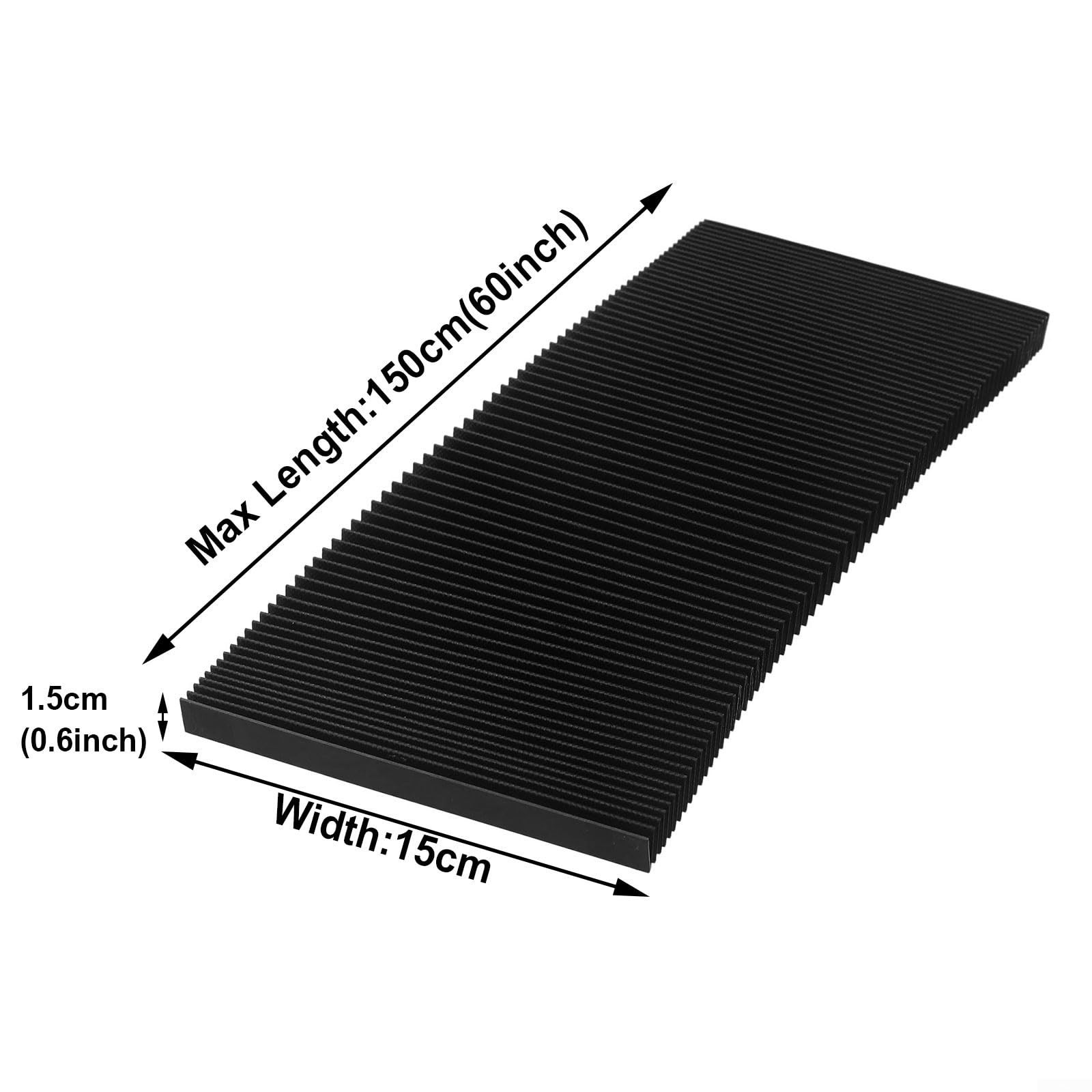 150mm Black Flexible Milling Machine Bellows Cover Dust Proof Tool