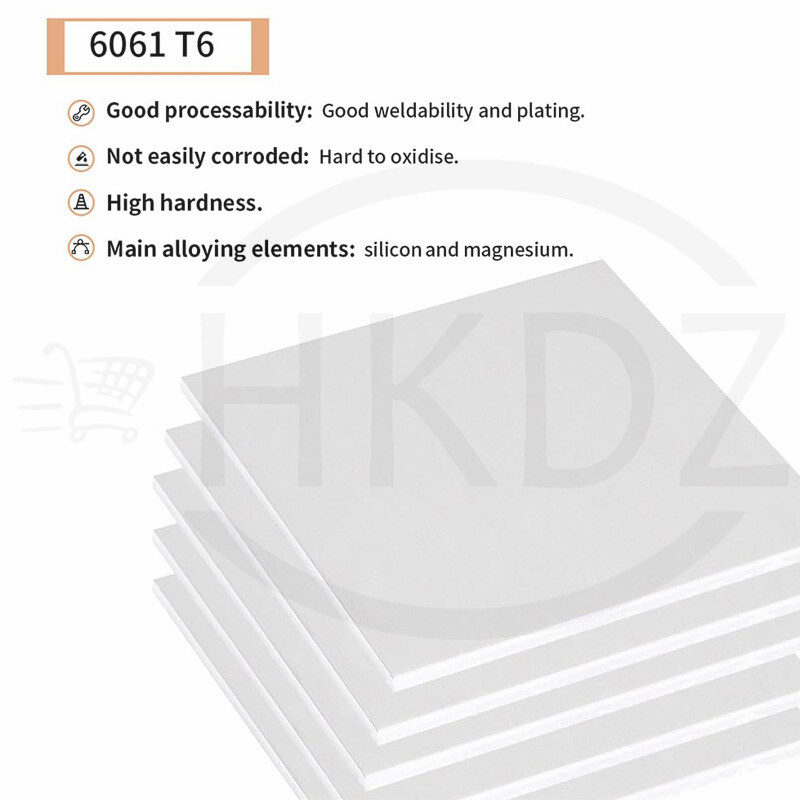Aluminium Sheet Flat Plate Thick 1mm- 6mm Multiple Sizes Available 6061T6 Grades