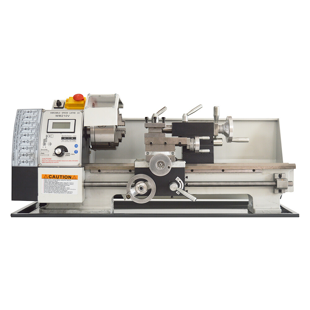 110V Precision Metal Lathe Teaching Lathe Metric Thread Version WM210V 900W