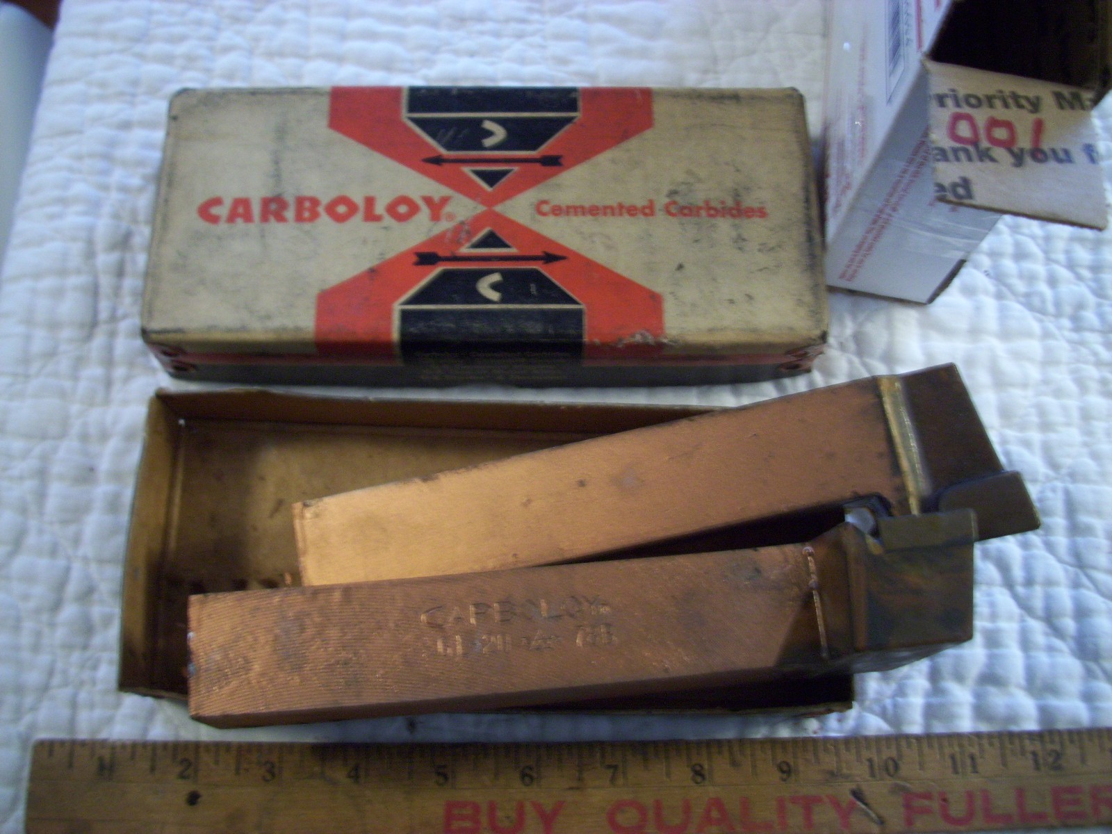 2 Carbaloy NOS Cemented Carbides Cutting Tools GL-20 78B From Metal Lathe Boxed