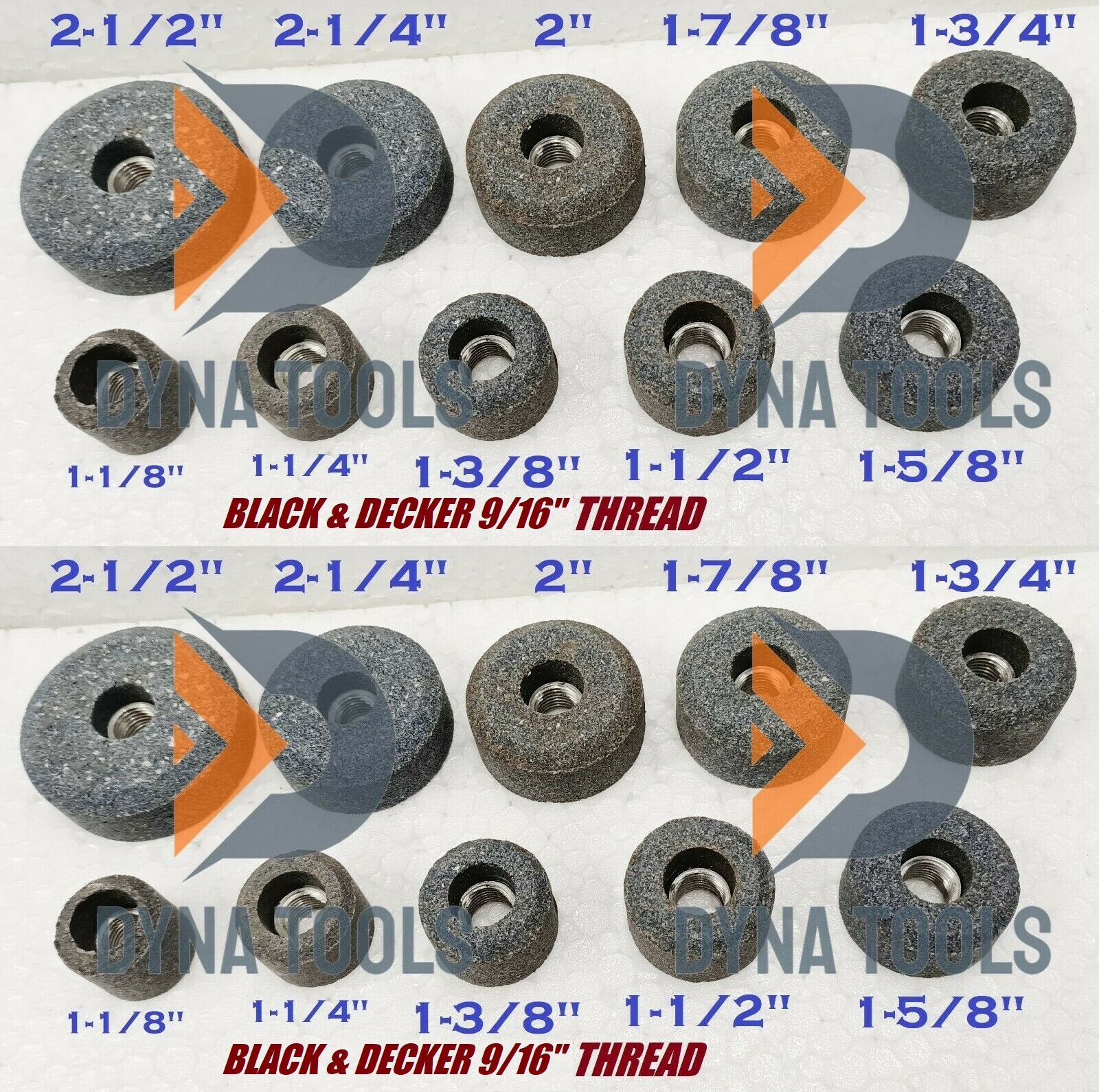 VALVE SEAT GRINDING STONES SET OF 20 PCS For B & D HOLDER 9/16″ Thread 80 Grit.