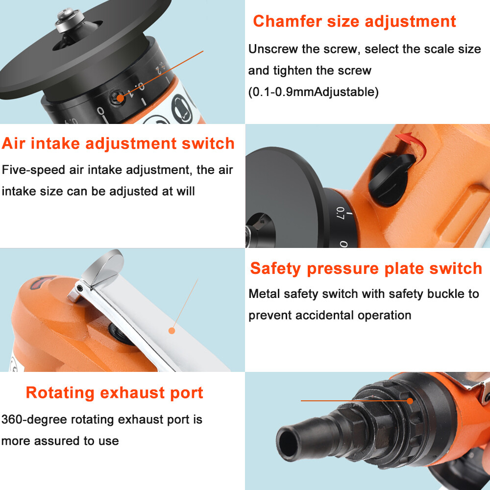 Mini Pneumatic Chamfering Machine Hand held 45 Degree Chamfer Deburring Tool