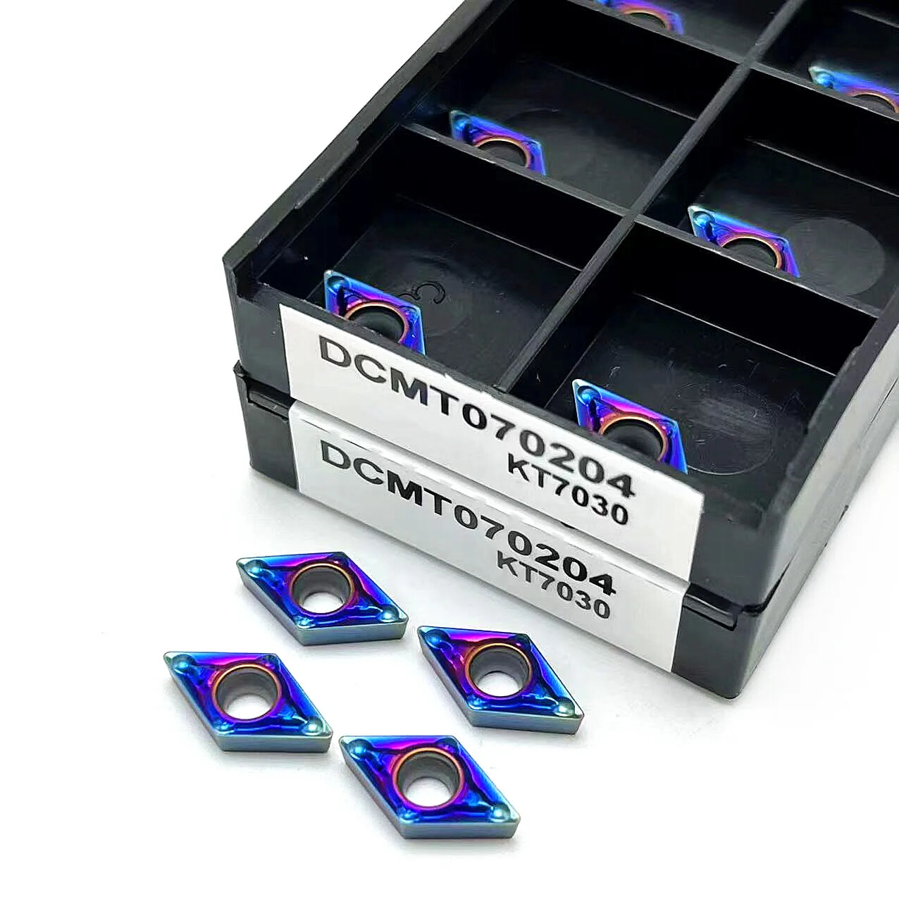 Nano Blue Tool DCMT070204 10pcs CNC Carbide Insert Turning Knife Blade Internal