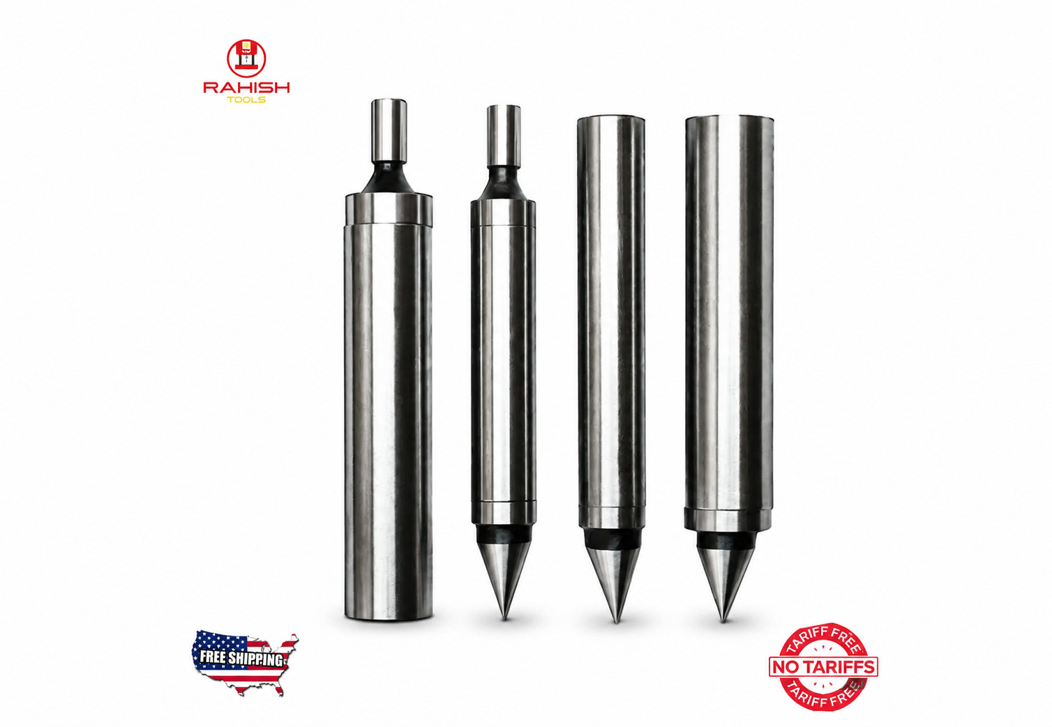 New Edge Finder and Center Finders Set 4 Pcs Double End & Single End CNC Milling