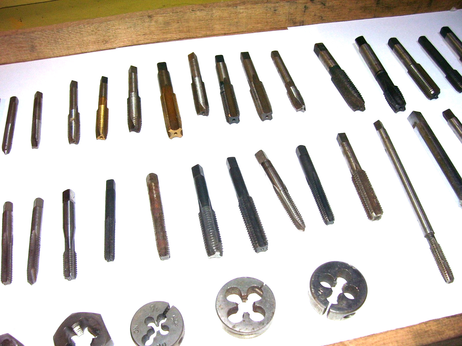 Lot of 42 Tap & Die Machinist Tools, mixed vintage